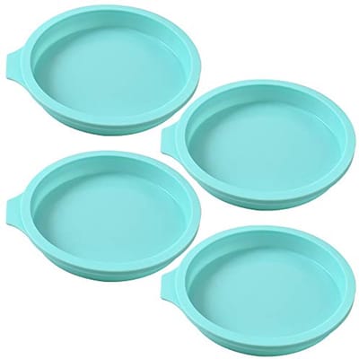 Siliconen Ronde Bakvorm Set - 4 Stuks voor Taarten en Creatieve Projecten