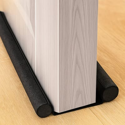 Tochtstopper Deur - Tochtrol - 94.5 cm - Zwart - Seal Strip - Tochtstrip - Tochtkussen - Tochthond - Tochthond Dubbel - Dubbele Tochtrol - Tochtkussen voor Deur