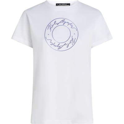 Karl Lagerfeld Big Luna Print T-shirt White Taglia: XS | Maglie Sportivi Outlet | Donna | Bianco