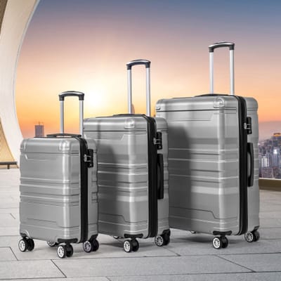 3-delig Handbagage Koffer Set – TSA-slot, Universele Wielen, Uitbreidbaar, Zijhandgreep