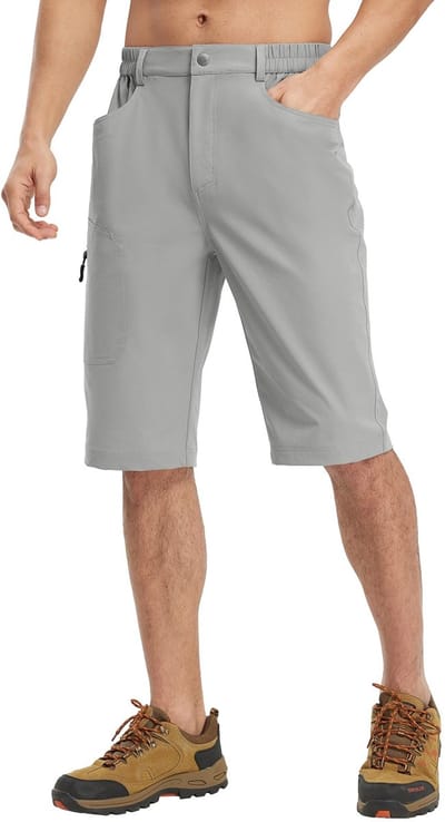 Heren 3/4 korte broek outdoorshorts korte cargobroek wandelbroek stretch trekkingbroek
