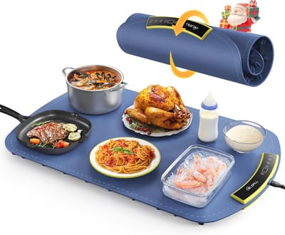 Elektrische Warmtray met 8 Temperatuurinstellingen – Snelle Opwarming, Veiligheidslock en Opvouwbare Warmers voor Feest en Buffet