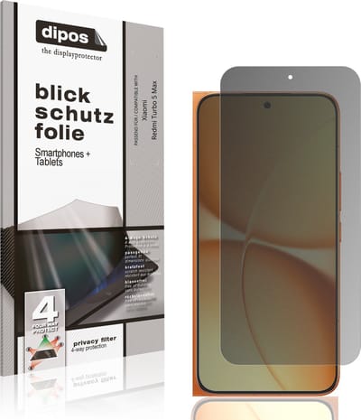 dipos – Matte Privacy Screenprotector geschikt voor Xiaomi Redmi Turbo 5 Max | Anti-Spy Beschermfolie