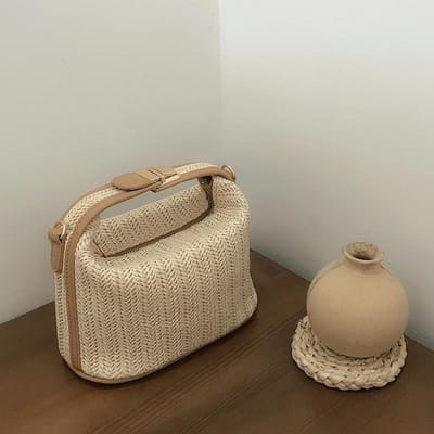 Stro Geweven Tassen voor Vrouwen Nieuwe Mode Handtassen voor Casual Vakanties Schoudertas Schuin Strandtas
