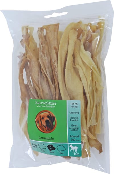 Gebr. De Boon Zak Natuurlijke Snack - Lamssticks - 100 gram