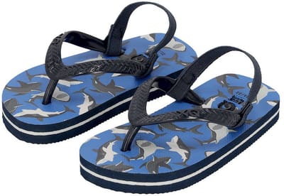 XQ Footwear - Teen - Slippers - Haai - Enkelbandje - Blauw - Pupil - Maat 19/20