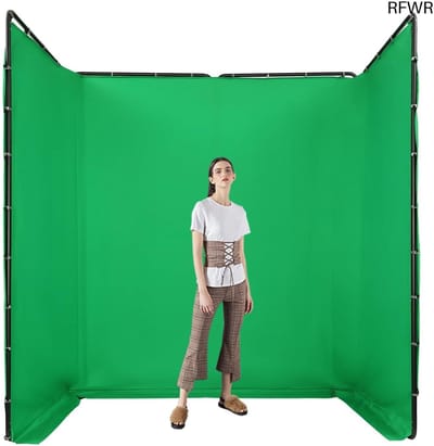 RFWR® Opvouwbare Greenscreen Achtergrond met Standaard - Groene Fotografie Onderdelen 4 x 2,4 m