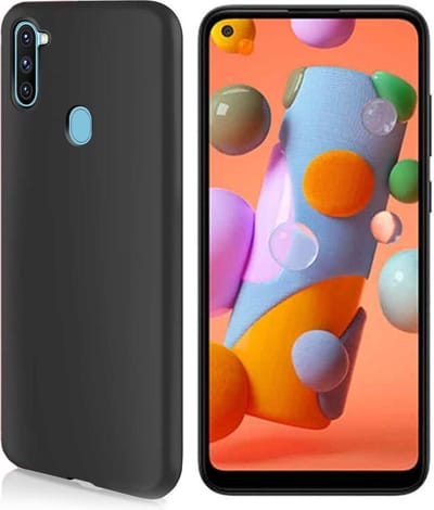 Hoesje geschikt voor Samsung Galaxy A11 Hoesje - Zwart Siliconen Back Cover - Matte Coating - EPICMOBILE