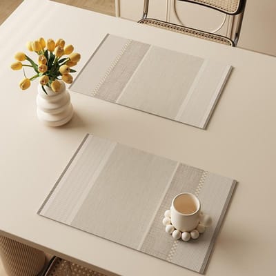 Waterdichte en Oliebestendige Kleine Tafelmat, Leren Eettafel Isolatiemat, Hotel Eetbordserviesmat, Lichte Luxe Westerse Eetmat 1PC