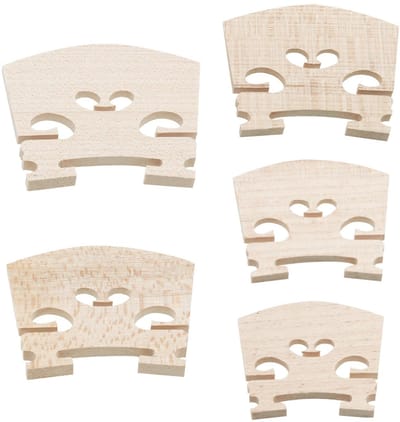 Dailygoods- Vioolbrug Esdoorn - 10 Stuks - Vervanging - 4/4/3/4/1/2/1/4/1/8 - Lichtgewicht - Duurzaam - Hoge Kwaliteit - Snaarbasis