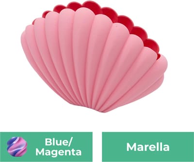 Marella organische vaas – Decoratieve vaas - Blauw / Paars - 3d geprinte vaas – geschikt voor droogbloemen - :hoogte: