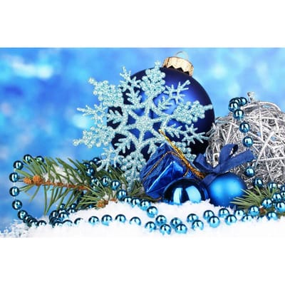 5D DIY Diamond Painting Kerstborduurmozaïek Kruissteek Strass Decor 20X30CM blue