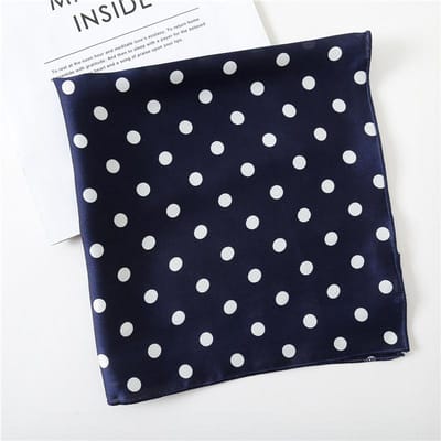 Foulard Carré 50x50 Bandeau pour Cheveux pour Fête d'Affaires Femme Élégant Petit Vintage Fin Rétro Tête Cou Foulard en Soie Satinée Cadeau One Size black