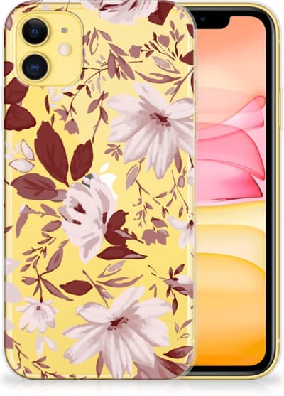 Hoesje maken Apple iPhone 11 Watercolor Flowers
