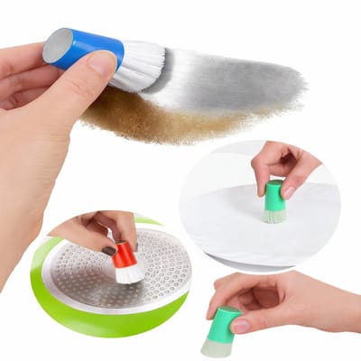 2-delige Magische Reinigingsborstel – Roestverwijderaar voor Potten & Pannen | Duurzame Glasvezel Schrobbers – 2,3 × 4,6 cm – Willekeurige Kleur