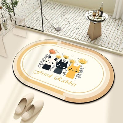 Badkamermat Toilet Toiletdeurmat Antislip Sneldrogend Zacht Diatomeeënaarde Absorberende Mat Entree Deurkleed 40 * 60Cm Diatom Mud