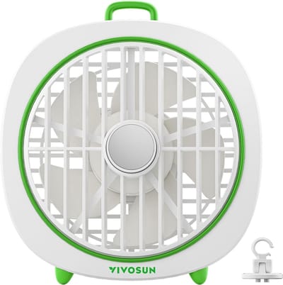 Solvix tafel ventilator geluidloos - Grow Tent Ventilator - Wit - 3 Instellingen - Verstelbare Hoek - Voor Hydroponics