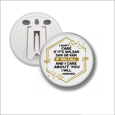 Button Met Clip 58 MM - If You Call