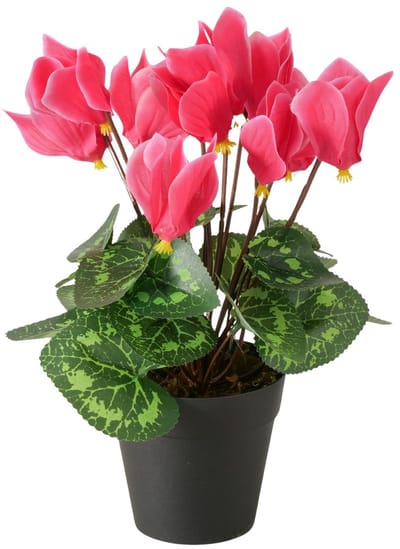 Boltze Home kunstplant in pot roze H27cm