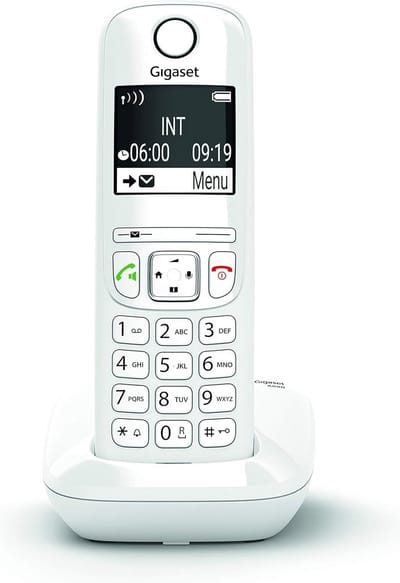 Draadloze DECT Telefoon met Handsfree en Contrastrijk Display - Wit