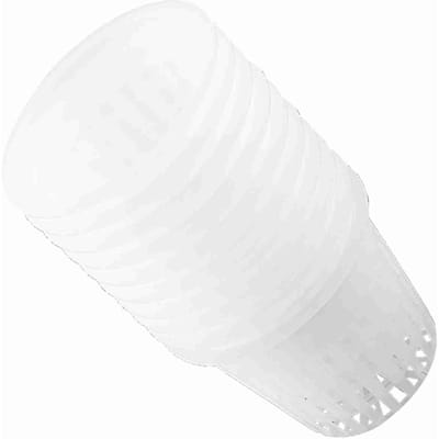 10 pièces Pot Filet Robuste Panier Net Pot Hydroponie Croissance Plante Clone Jardinage blanc