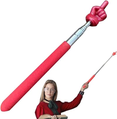 Aanwijsstok Telescopisch - Presentatie Pointer - Klas Presentaties - Verstelbaar Lengte - Tot 585 cm - Zwart