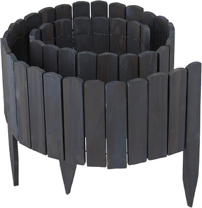 Borderrand - 200 cm - zichtbare hoogte 20 cm - flexibel - hout