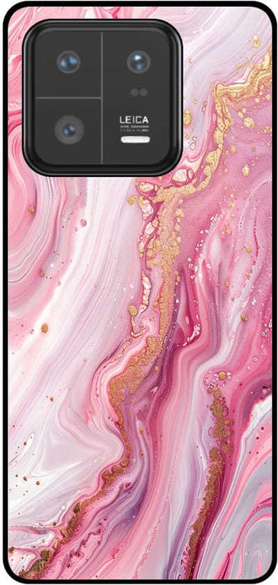 Smartphonica Telefoonhoesje Geschikt voor Xiaomi 13 Pro met marmer opdruk - TPU backcover case marble design - Roze geschikt voor Xiaomi 13 Pro