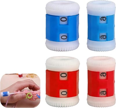 Steken Tellers - Brei Hulp - Projecten Volgen - Set van 4 - Compact Formaat - Diverse Kleuren