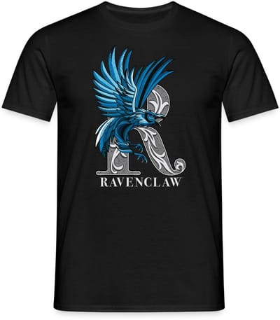 Harry Potter Ravenclaw Coat of Arms Monochrome T-Shirt Heren