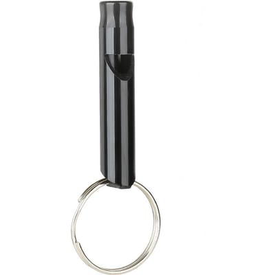 Noodfluitje Buitenactiviteit Survivaltraining Fluitje Duurzaam Alufer Reddings Mini Fluitje voor Actief voor Kamperen Wandelen black