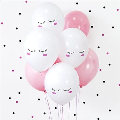 Partydeco - Ballonnen Smiley Unicorn (6 stuks)