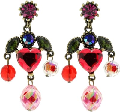Behave - Oorhangers met hart en steentjes - Romantische retrostijl
