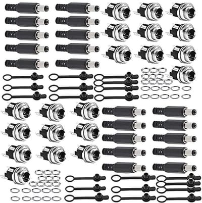 100 stuks DC holle stekkerbus set 5,5 x 2,1 mm en 5,5 x 2,5 mm - Laagspanningsconnectoren voor audio/video/mobiele apparaten