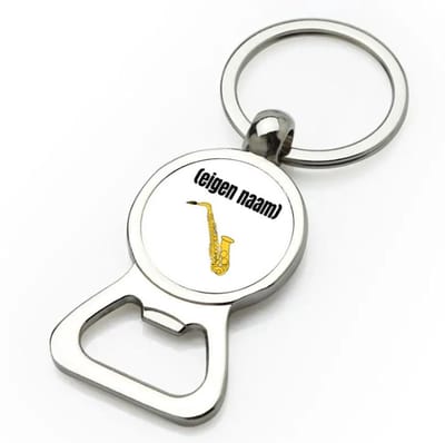 Akyol - saxofoon met eigen naam flesopener - Saxofoon - muziek liefhebbers - iemand die houdt van saxofoons - verjaardag - cadeau - kado - geschenk - 9 bij 3 cm