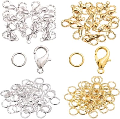 400 Stuks Kreeftsluitingen en Open Ringen voor Armbanden, Kettingen en Sleutelhangers in Goud - Perfect voor DIY Projecten