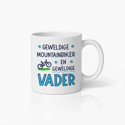 Geweldige Mountainbiker Vader Mok – Perfect Cadeau voor Sportieve Fietsliefhebbende Papa's