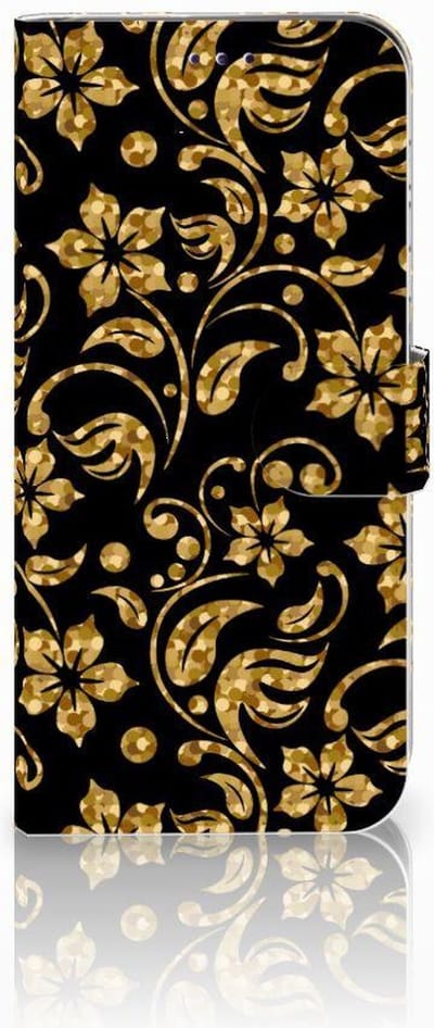 Samsung Galaxy A50 Hoesje Gouden Bloemen