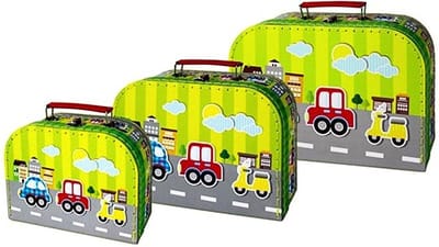 Simply for Kids 3-delige Kofferset Voertuigen - Speelgoed - Rugzakken en Tassen