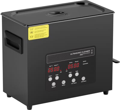 6 L Ultrasone Reiniger 180 W, Digitaal Reinigingsapparaat met Zachte Modus En Ontgassingsfunctie, 40 Khz Ultrasone Reiniger met Verwarming En Timer, Geschikt voor Brillen En Horloges