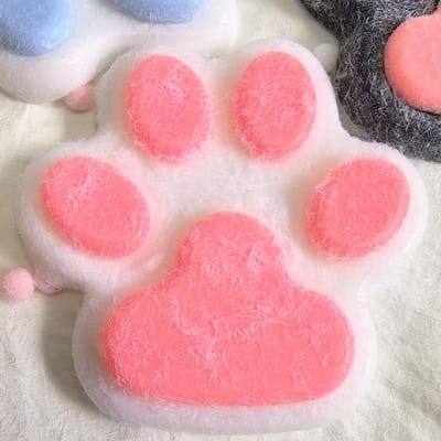 14cm Grande Patte de Chat Squishy Fidget Toy Soulagement Détente Jouet Souple à Presser Jouet Décompression à Pincer Rebond Lent Soulagement du Stress Griffe de Chat pink
