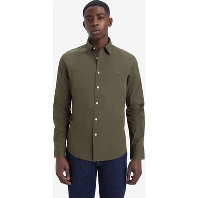 Levi's Battery Housemark Slim Fit Shirt Maat: XS | Casual Overhemden Outlet | Heren | Bruin