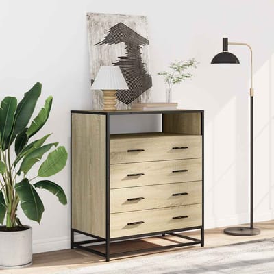 vidaXL - Ladekast - 70x41x83,5 - cm - bewerkt - hout - sonoma - eikenkleurig