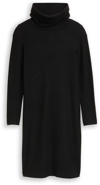 Tom Tailor - Comfortabele jurk met wafelstructuur - Maat 36 - deep black