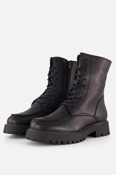 Cellini Veterboots zwart Leer - Maat 37
