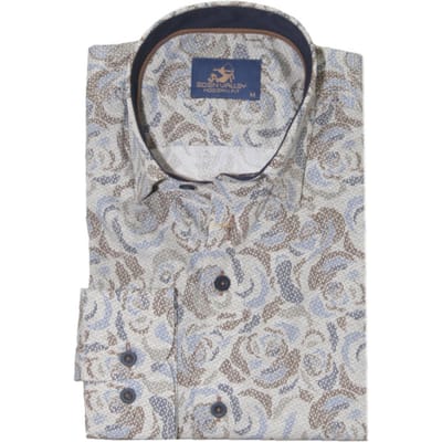 Eden Valley - Lange mouw overhemd - Heren - XL - Gebroken wit - Katoen - 514998 Modern fit