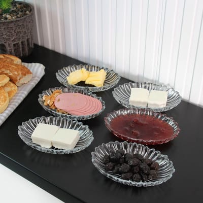 Asir - Glazen Schaaltjes - Set van 3 - Transparant - 10 x 15 x 2 cm