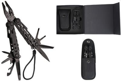 Zwitsers Zakmes - Mil-Tec Black Cobra alles in 1 multitool - mes met complete army tool - Outdoor - Survival