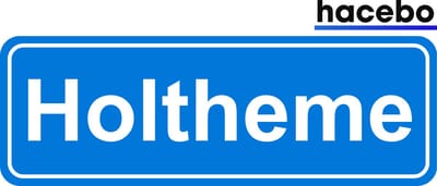 Hacebo - Plaatsnaam Sticker - 29x10 CM - Holtheme sticker - Verkeersborden sticker - grappige cadeaus - Holtheme