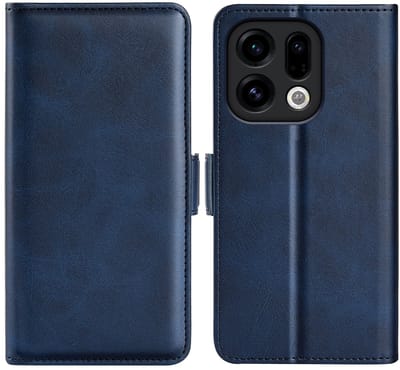 MobyDefend Hoesje - Geschikt voor Oppo Find X9 - Luxe Wallet Book Case (Sluiting Zijkant) - Blauw